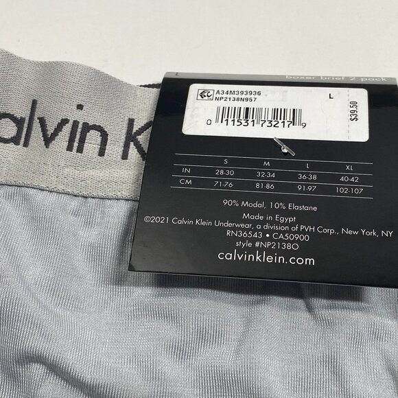 NWT Calvin Klein Body Modal Boxer Briefs - 2 Pack - Red - Gray - Picture 7 of 8